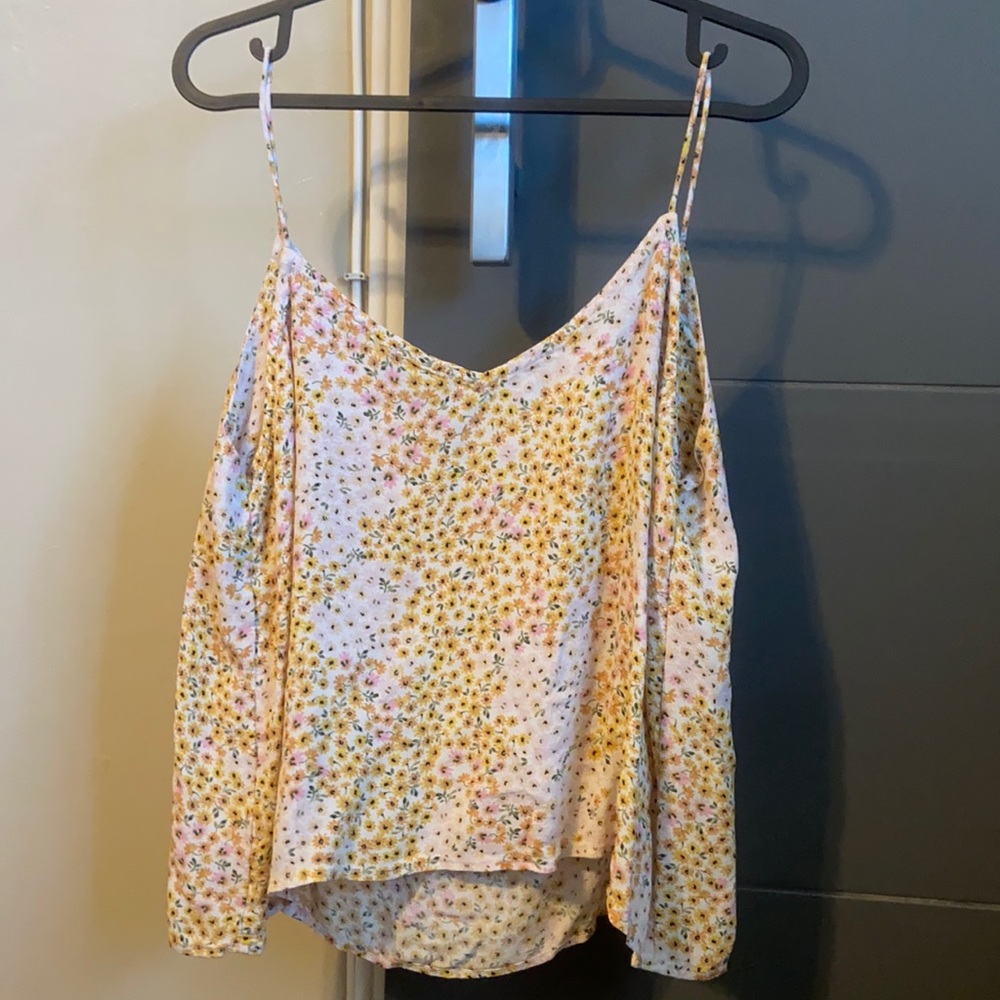 Floral cropped tank